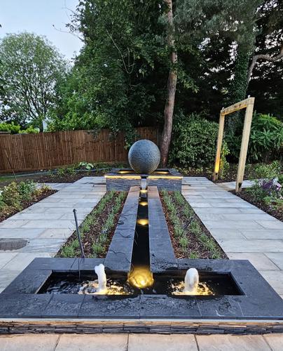 Jeremy Hastings 1.2m extra large grey slate ball water feature