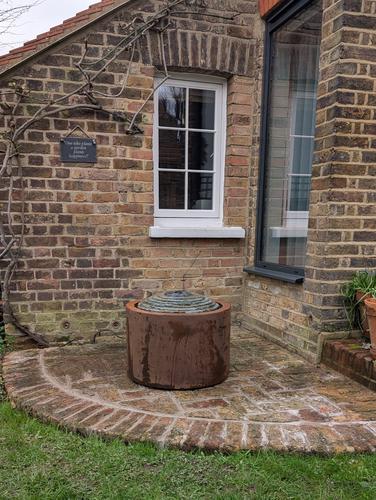 Jeremy Hastings slate and corten steel water table water feature