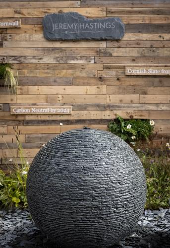 1m Grey Watersphere™displayed on our trade stand at RHS Hampton Court July 2022.