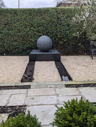 800mm Grey Slate Watersphere