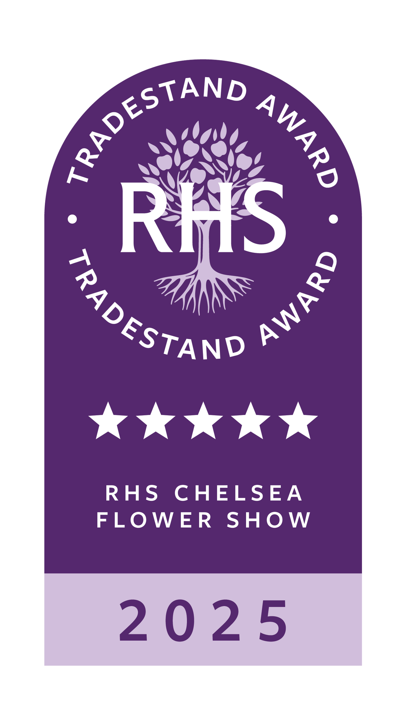 Digital certificate to display that Jeremy Hastings is a five star tradestand award winner at the RHS Chelsea Flower Show 2025